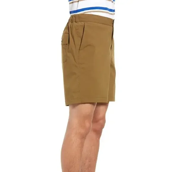 Treasure & Bond Olive Green Mid Rise Slim Fit Elastic Waist Shorts NWT Size XL - Picture 3 of 12